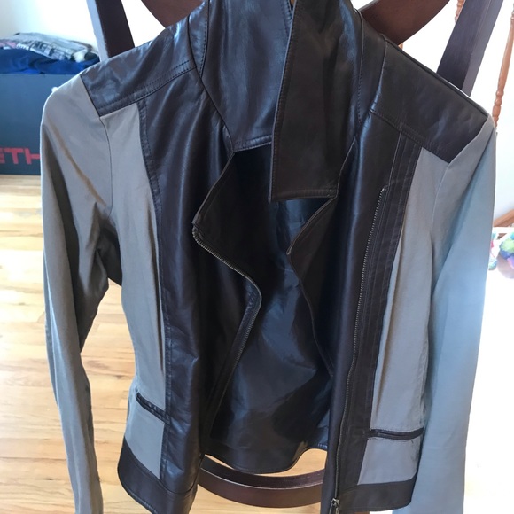 ✨Mixed Leather Material Jacket✨ - Picture 2 of 7